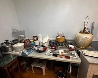 Clearing out inventory and selling a wide variety of high-quality home goods, vintage furniture, and small kitchen appliances