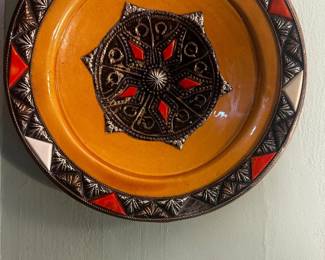 Vintage Moroccan Safi Ceramic Wall Plate