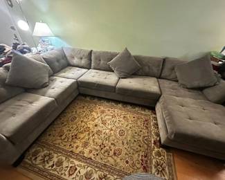 3-Piece U-Shaped Sectional Sofa with Right-Facing Chaise Lounge