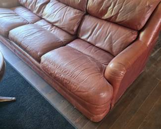 Vintage 3 seater sofa in Ulivi leather