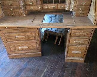 Vintage Rolltop desk with computer station