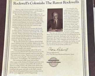 Lot 140: Norman Rockwell Collector Plates – The Rarest Rockwells (Colonials series)
