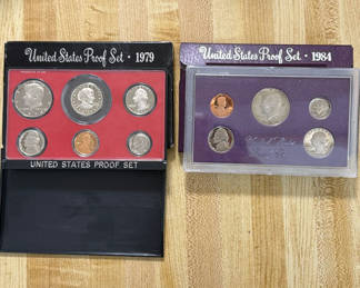 Lot 61: United States Proof Coin Sets (1979 and 1984)