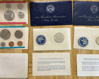 Lot 56: 1971–1976 Eisenhower Uncirculated Silver Dollar Coin Collection