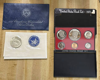 Lot 58: 1974 United States Proof Set and Eisenhower Coin Collection