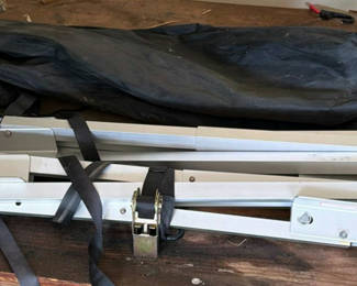 Lot 12: Aluminum rail components with straps and a storage bag