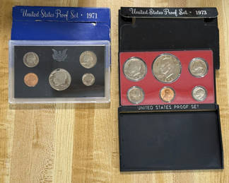 Lot 57: United States Proof Coin Sets (1971 and 1973)