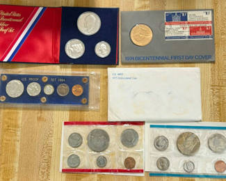 Lot 55: US Coin Collection: Proof Sets, Uncirculated Coins, and First Day Covers