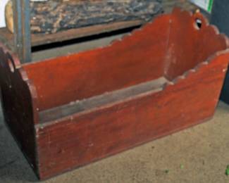 PART OF AN ANTIQUE ROCKING CRADLE