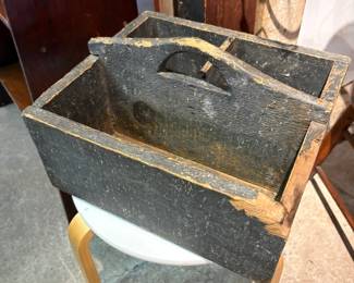 Painted Wooden Tote