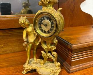 Gilt Metal Cherub Clock