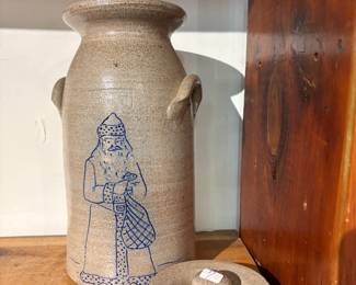 Salmon Falls | Painted Stoneware Jug w/ Lid