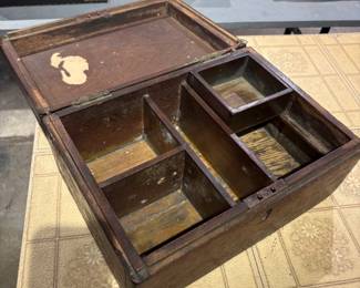 Wooden Box w/ Handle and Key