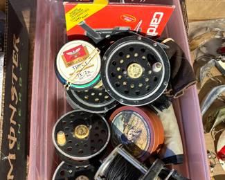 Large Box of Fishing Reels