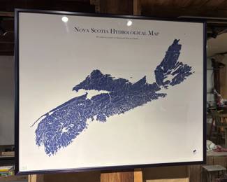 Framed Hydrological Map