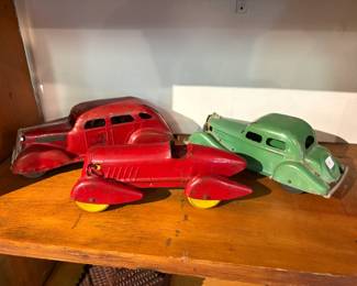 Lot of 3 Pressed Metal Toy Cars