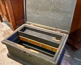 Painted Wooden Toolbox