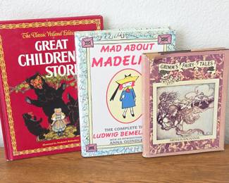 Lot #167 - Vintage Children's Classic Books Lot - Grimm's Fairy Tales, Mad About Madeline, Classic Volland Edition