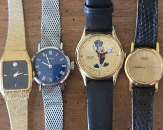 Lot #222 - Vintage Seiko Quartz Wristwatch Collection Including Classic Mickey Mouse Model