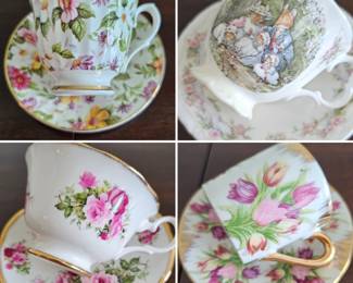 Lot #101 - China Tea Cup and Saucer Collection