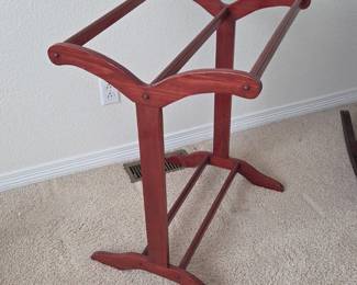 Lot #187 - Vintage Wood Quilt Rack Stand with Double Rails for Home Décor