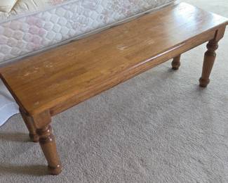 Lot #238 - Vintage Intercon Solid Wood Bench - American Country Furniture