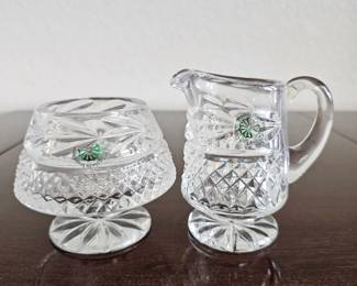 Lot #105 - Galway Irish Lead Crystal Creamer and Sugar Bowl Set