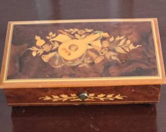 Lot #160 - Lionvale Handcrafted Italian Wood Marquetry Music Box "Tales from the Vienna Woods" by J. Strauss