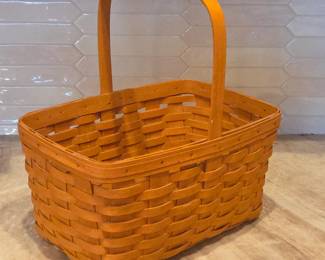 Longaberger Handwoven Wood Basket from Dresden Ohio 1997 Vintage Collectible