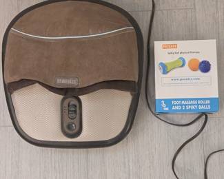 Lot #250 - HoMedics FMS-275H Electric Foot Massager with Spiky Ball Physical Therapy Set