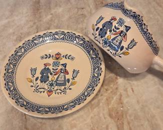 Johnson Brothers Staffordshire Old Granite Hearts & Flowers Ironstone Serving Set