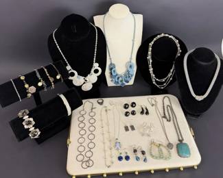 Designer Fashion Costume Jewelry Collection w Necklaces, Earrings Bracelets