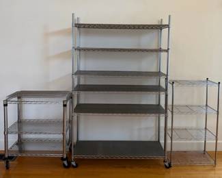 NSF Chrome Wire Shelving Units Rolling Storage Rack Assortment
