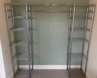 Adjustable Chrome Closet Organizer Shelving System