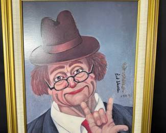 Red Skelton I Love You Limited Edition Framed Clown Print w COA