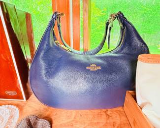 Blue coach purse 