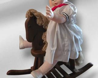 Vintage 1983 Woods of America Rocking Horse 1979 Eugene 30 Doll