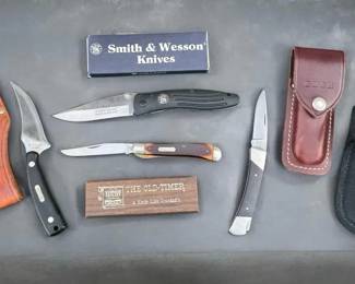 Vintage Modern Knife Collection Schrade, Buck, Smith Wesson