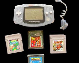 Game Boy Advance Glacier Console Bundle with Games Mario Kart, Dragon Ball Z More