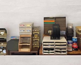 Retro Modern Desk Organization Media Storage Lot