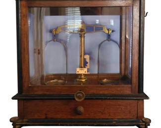 Stunning Antique Analytical Balance Scale Early 20th Century