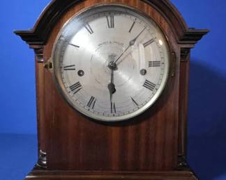 Exquisite Antique Walker Hall Mahogany Mantel Clock Edwardian Era
