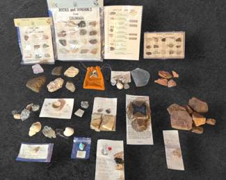 Vintage Colorado And Various Other States Mineral Mining History Collection Estes Park Ouray