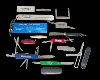 Vintage Pocket Knife Tool Collection Case, Camillus, Victorinox More