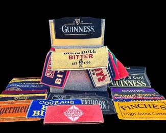 Massive Vintage International Beer Brewery Bar Towels Guinness, Alloas, Samuel Smith and More