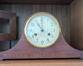 Seth Thomas Mantel Clock, Tambour Case, MCM 8-Day Mechanical Movement