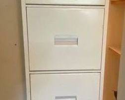 4-Drawer White Metal File Cabinet