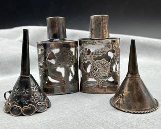 Sterling silver perfume bottles