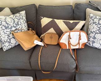 Tory Burch, Coach, Made in Italy Ostrich and leather bag