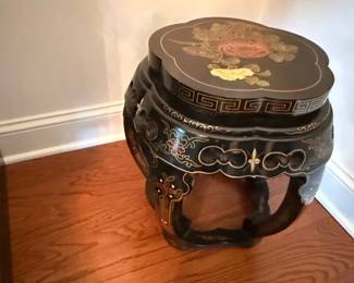 Chinese Export Lacquer Drum Stool second image